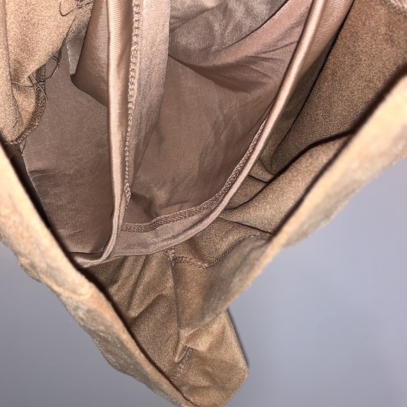 NWT Bebe Mini Dress Body-Hugging “Suede-like” Material Tan Small - Picture 9 of 12